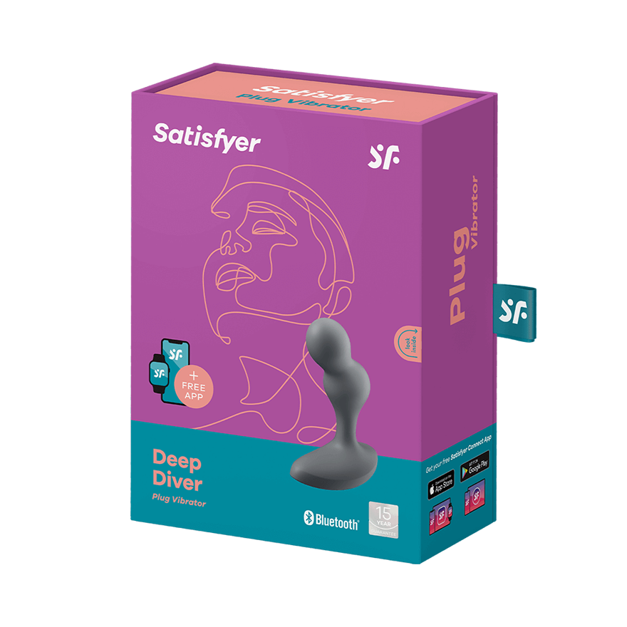 Satisfyer Deep Diver Vibrating Plug - Grey