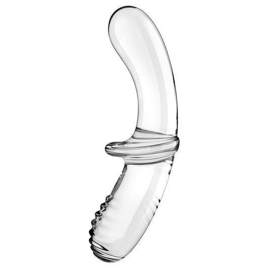 Satisfyer Double Crystal Glass Dildo- Transparent