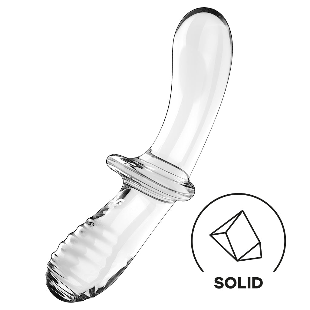 Satisfyer Double Crystal Glass Dildo- Transparent