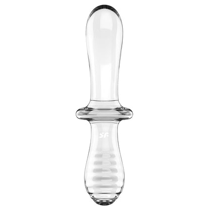 Satisfyer Double Crystal Glass Dildo- Transparent