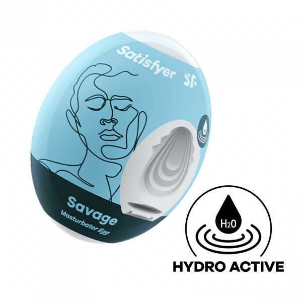 Satisfyer Masturbator Egg Savage Light Blue