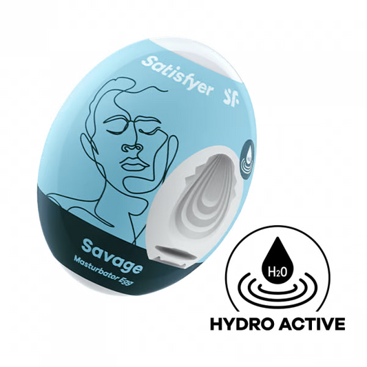 Satisfyer Masturbator Egg Savage Light Blue