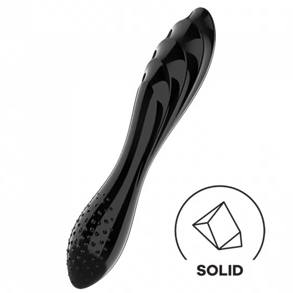 Satisfyer Dazzling Crystal 1 Glass Dildo- Black