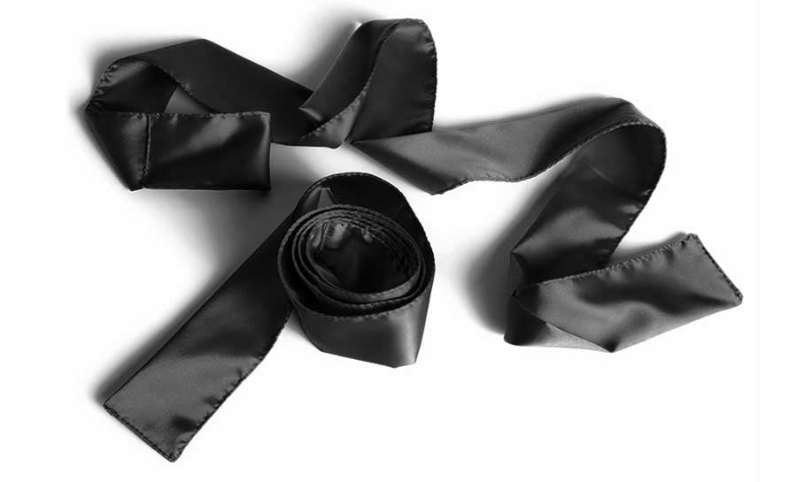 Liberator Silky Tie-Ups - Black Satin