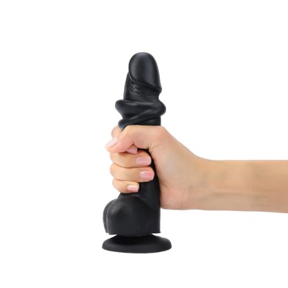 Strap On Me Sliding Skin Realistic Black Dildo - XXL