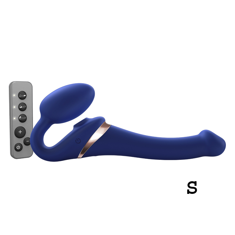 Strap On Me Multi Orgasm Bendable Strap-on - Small - Night Blue