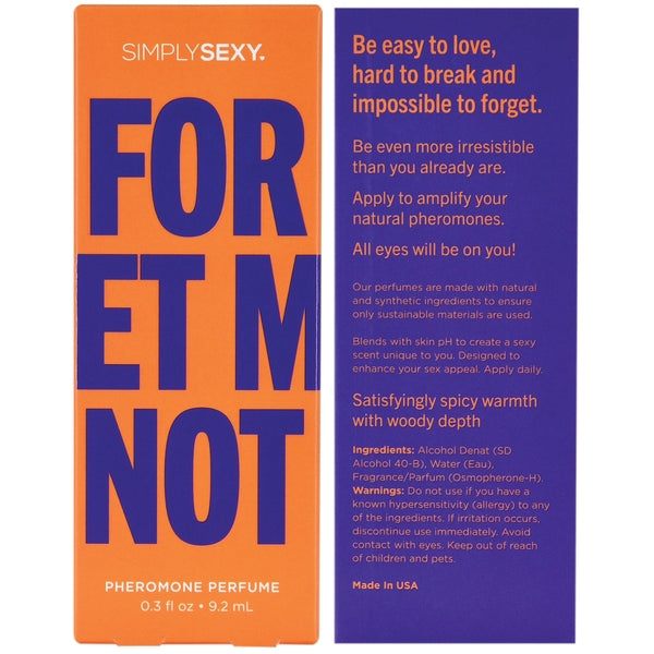 Simply Sexy Forget Me Not Pheromone Infused Perfume 0.3oz | 9.2mL