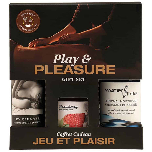 Earthly Body Play & Pleasure Gift Set Strawberry Scent