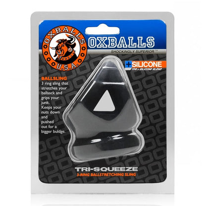 OxBalls Tri-Squeeze Cocksling & Ballstretcher - Black ice