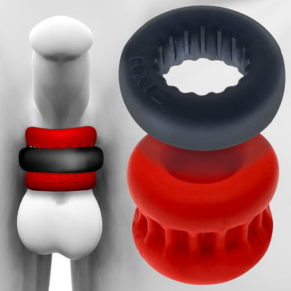 Oxballs Ultracore Ballstretcher with Axis Ring - Red Ice