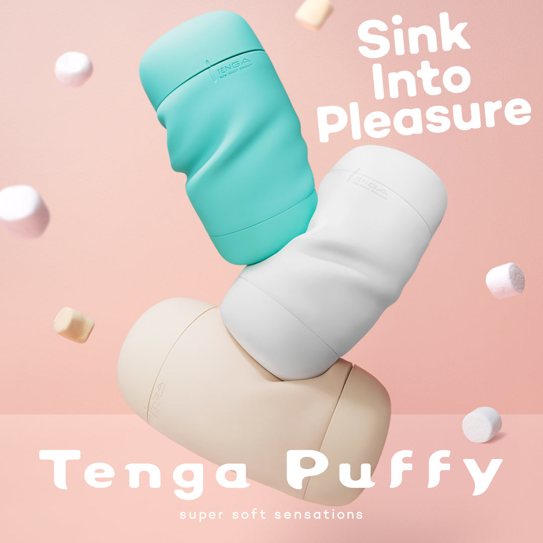 Tenga Puffy Male Masturbator - Sugar White