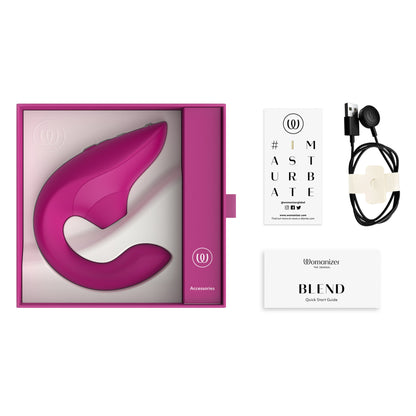 Womanizer Blend Dual Stimulator- Vibrant Pink