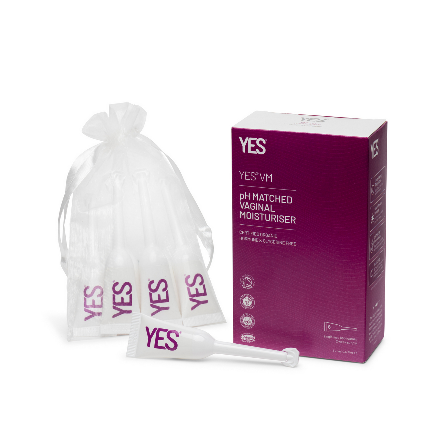 YES Vaginal Moisturiser Apps 6x5ml personal lubricant